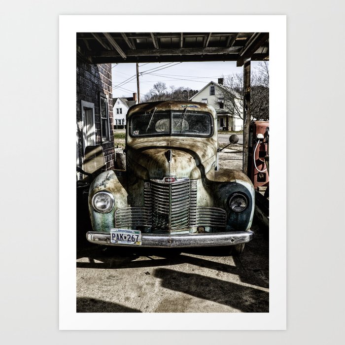 Vintage pickup truck Art Print