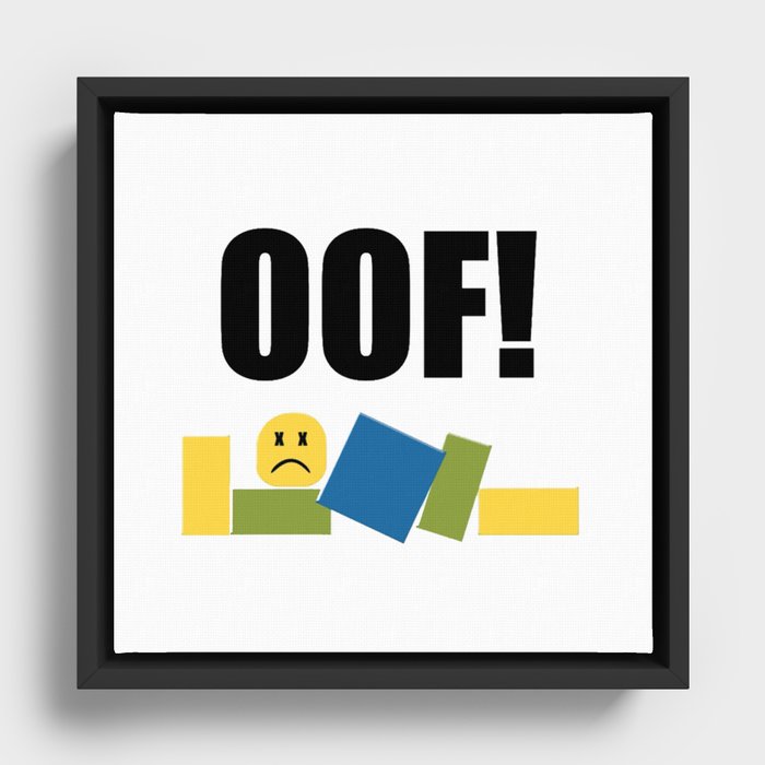 Roblox Oof Framed Canvas