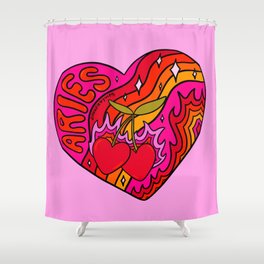 Aries Valentine Shower Curtain