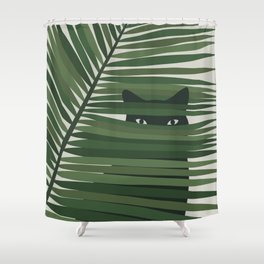 Cat and Plant 53 Shower Curtain