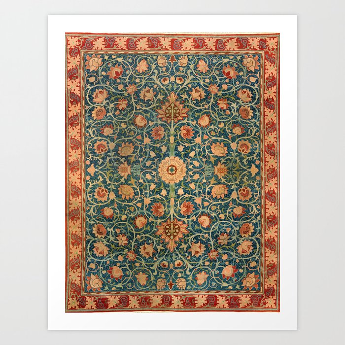 William Morris Floral Carpet  Art Print