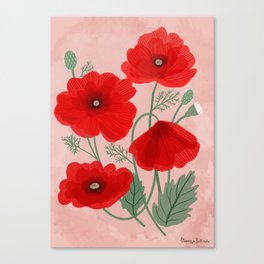 Summer Poppies Canvas Print