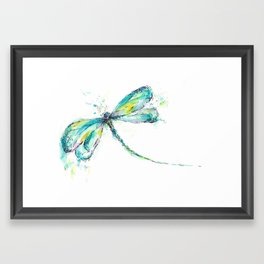 Watercolor Dragonfly Framed Art Print