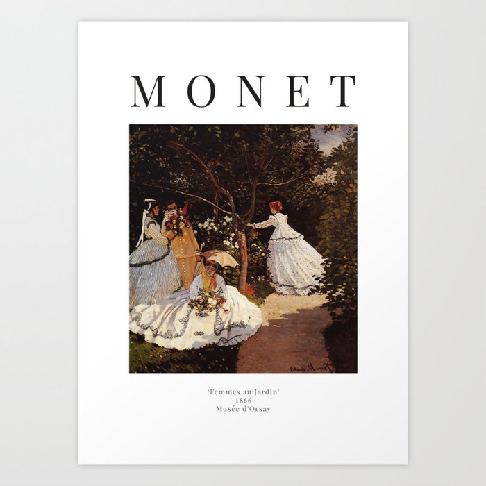 Claude Monet - Women in the Garden - Exhibition Poster Poster Art Print