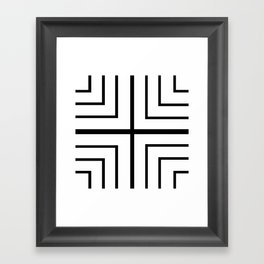 Square - Black and White Framed Art Print