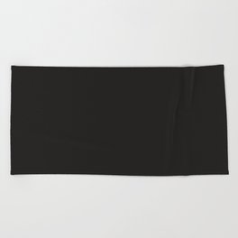 Minimal Black Matte Accent Color Beach Towel