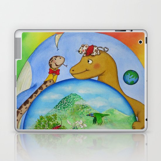 Blue Stone Laptop & iPad Skin