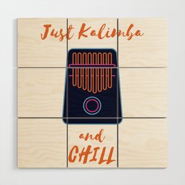 Music instrument Kalimba illustration Wood Wall Art