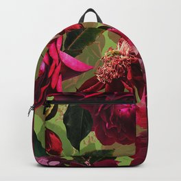 Vintage & Shabby Chic - Botanical Roses Summer Garden   Backpack | Flower, Garden, Exotic, Victorian, Midnight, Pattern, Cottagecore, Nature, Retro, Flowers 