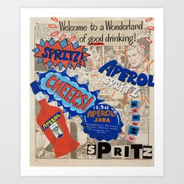Vintage alcohol poster Art Print