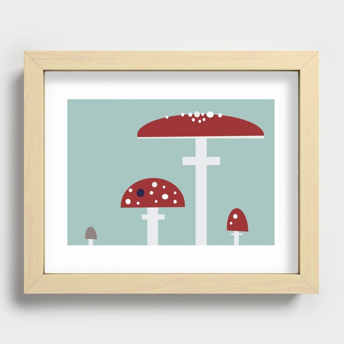 mushrooms Recessed Framed Print