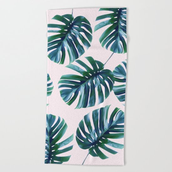 Monstera Pattern #society6 #decor #buyart Beach Towel