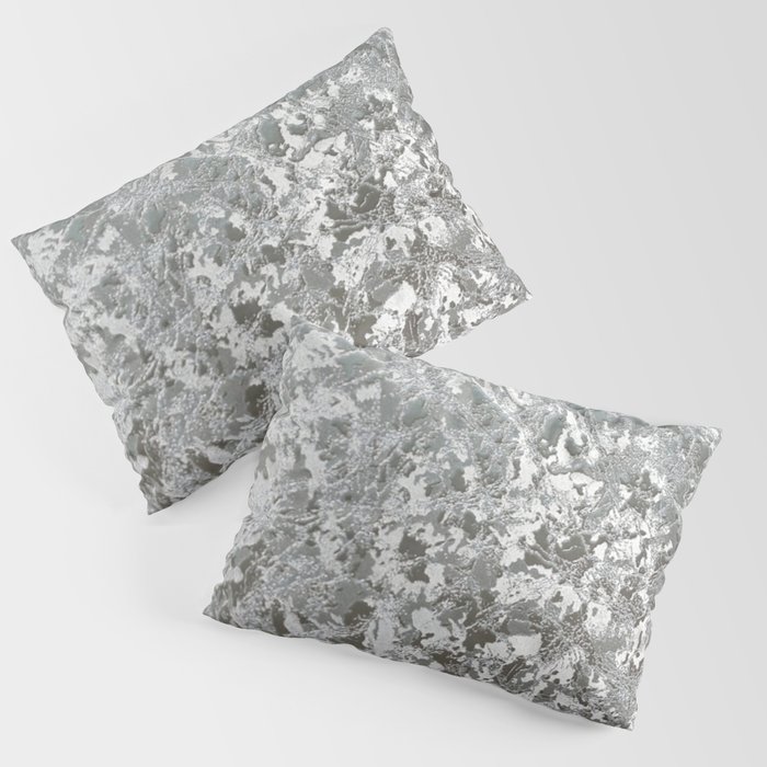 Grey velvet shop pillow shams
