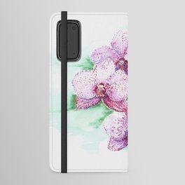 Watercolor Orchids Android Wallet Case