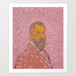 Self-Portrait of a Man in Rose by Cuno Amiet Art Print
