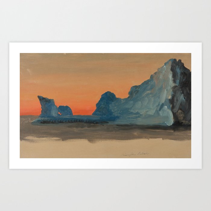 Icebergs at Midnight by Frederic Edwin Church, 1859 Art Print