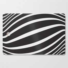 OP ART SWEEP in Black and white. Cutting Board