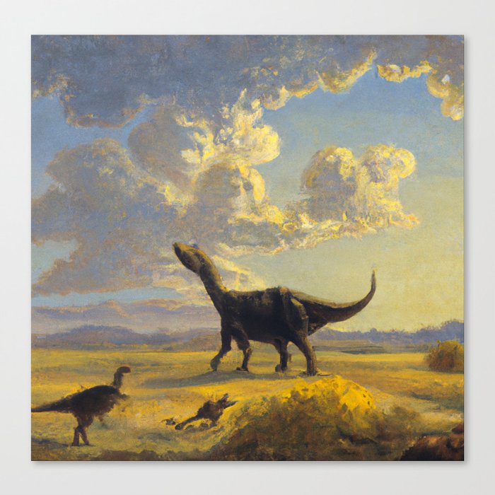 When Dinos Roamed Canvas Print