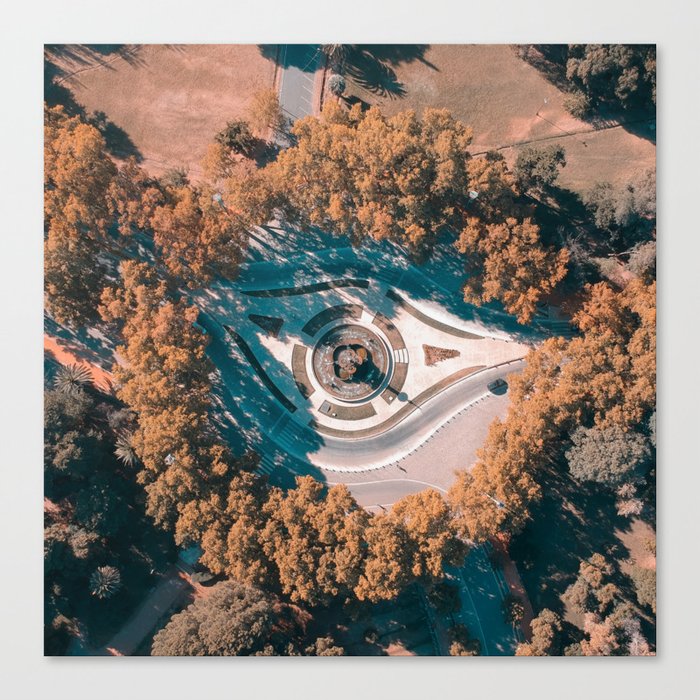 Argentina Photography - Awesome Drone Shot Of A Roundabout In Argentina Canvas Print