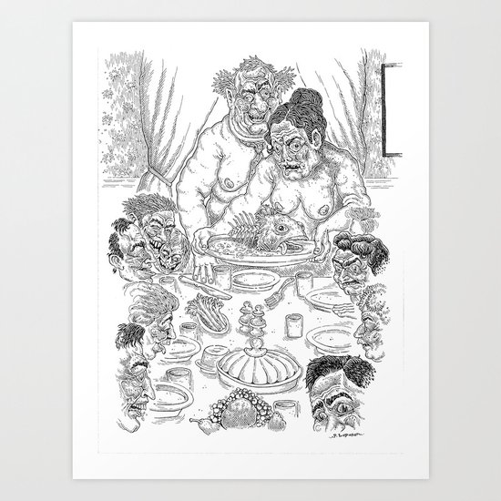 The Defamation of Normal Rockwell III (NSFW) Art Print