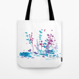 eucalyptus pond - jewels on the water Tote Bag