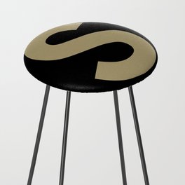 Letter S (Sand & Black) Counter Stool