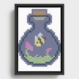 Bee in a Bottle Framed Canvas