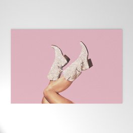 These Boots - Glitter Pink Welcome Mat