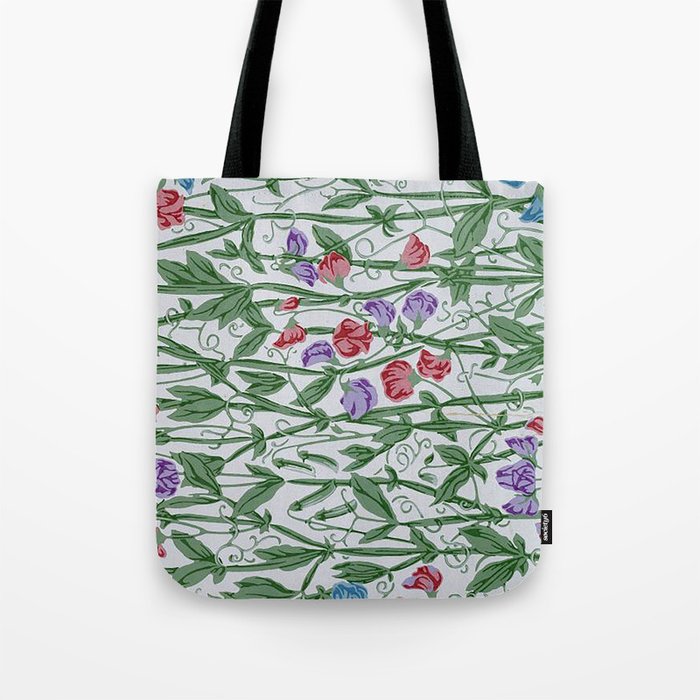 William Morris Sweet Pea pattern,Art Nouveau,Botanical,Nature,Arts And Crafts,Vintage,Decorative, Tote Bag