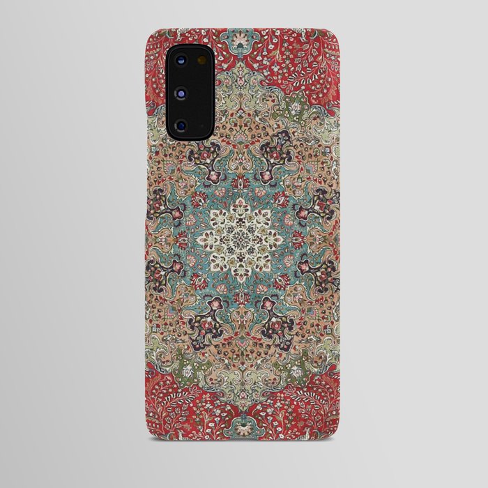 Antique Red Blue Black Persian Carpet Print Android Case