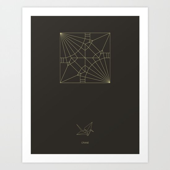 Decogami Crane Art Print