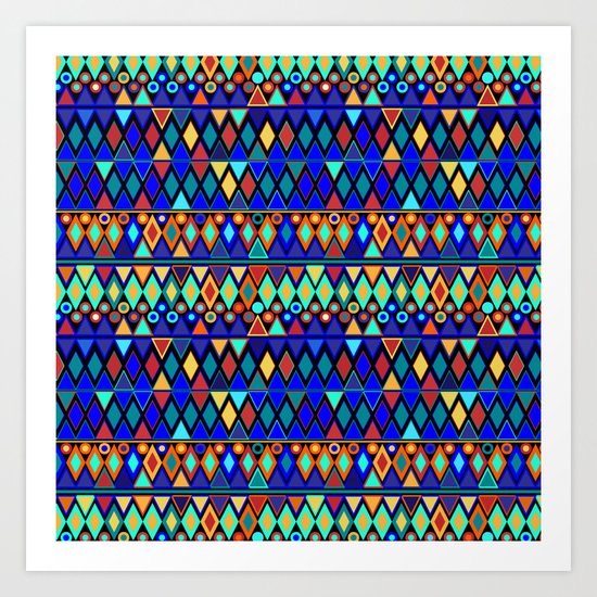 Shimmering Geometric Art Print