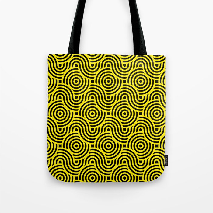 Yellow overlapping circles Tote Bag