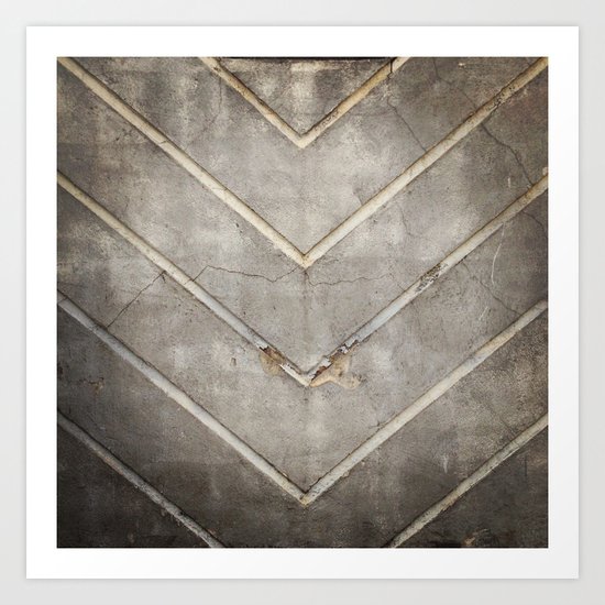 Concrete Chevron Art Print
