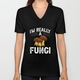 Fungi Mushroom Season Hunting Mycologist V Neck T Shirt