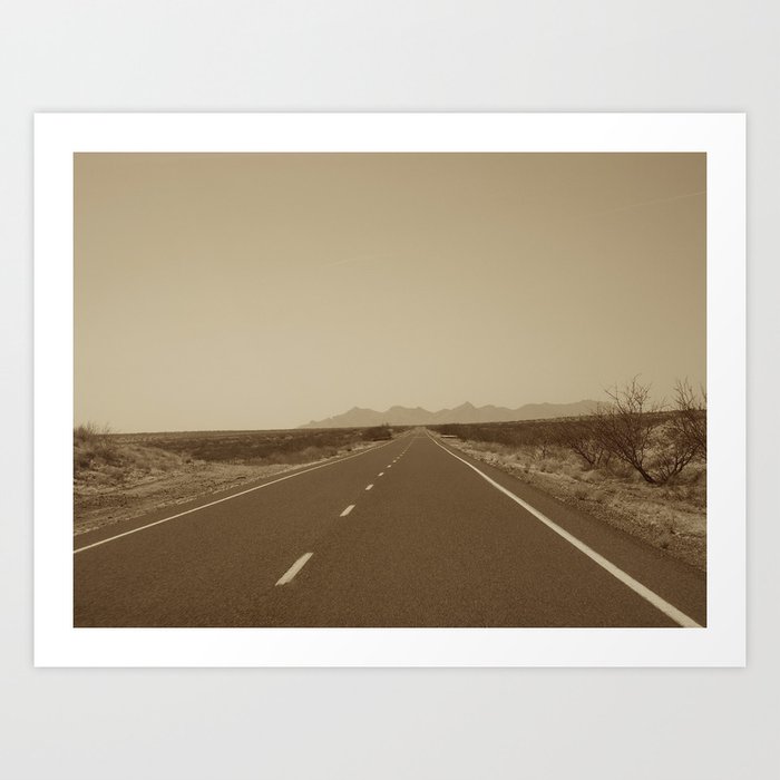 the road to Marfa Art Print