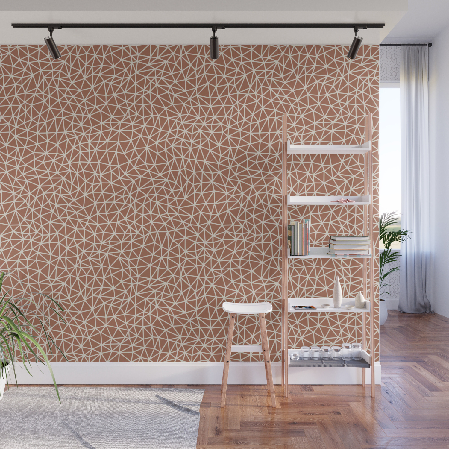 Sherwin Williams Creamy Off White Abstract Multi Sized Triangle