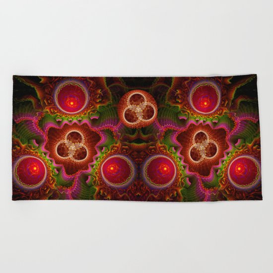 Balance and Chaos, modern fractal abstract Beach Towel