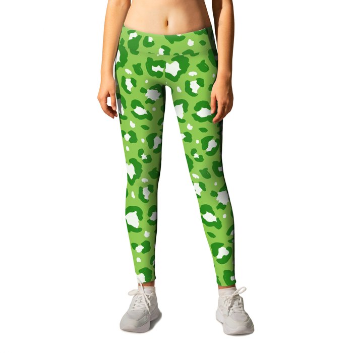 Monogreen Leopard Spots Pattern Leggings