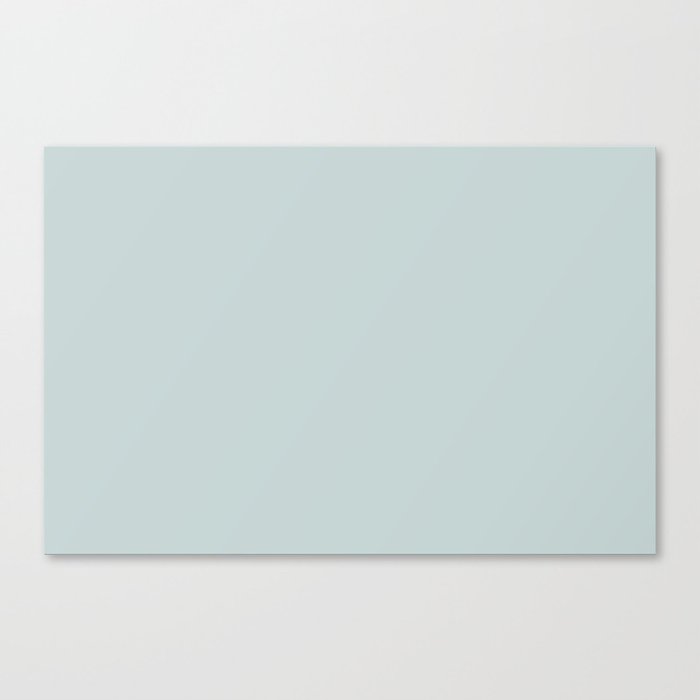 Light Aqua Blue Gray Solid Color Pantone Pale Blue 13-4804 TCX Shades of Blue-green Hues Canvas Print