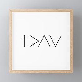 God is greater then the highs and the lows Framed Mini Art Print