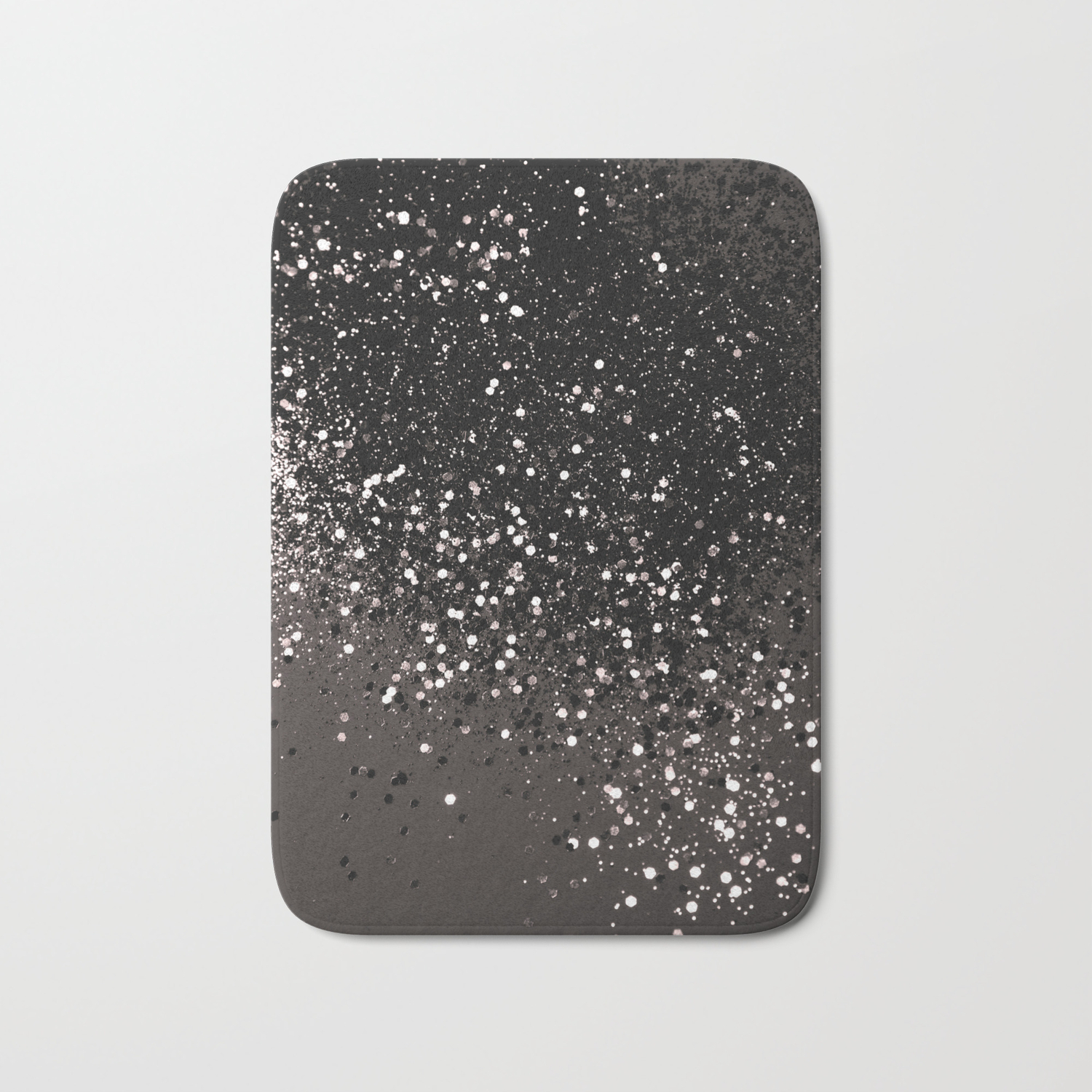 Blush Gray Black Lady Glitter 2 Shiny Decor Art Society6 Bath Mat By Anitabellajantz Society6