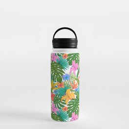 Tropical Colorful Palm Garden Water Bottle