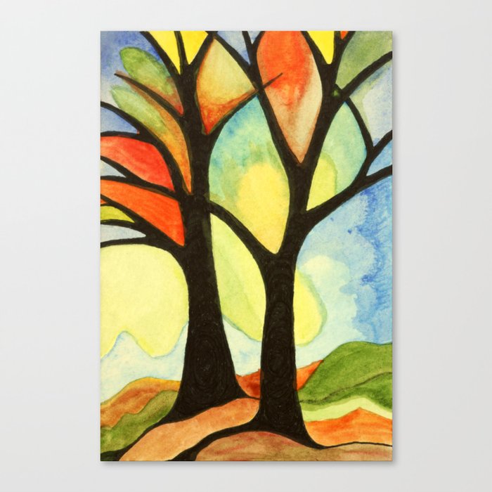 Stained Glass Trees Canvas Print By Ravasakranger Society6 Stained Glass Trees Canvas Print By, Stained Glass Trees Images