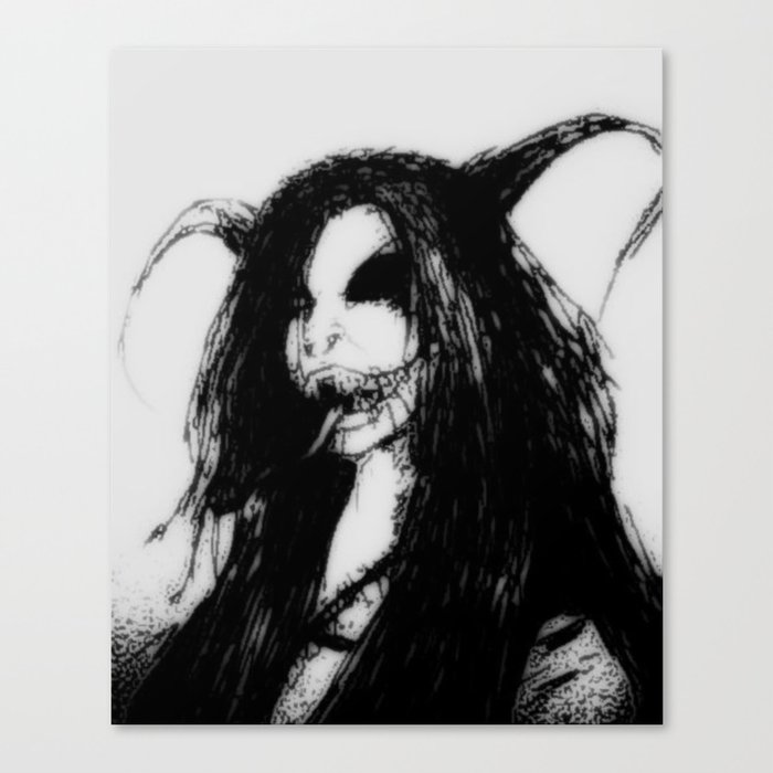 Something Dead - Black and White Canvas Print