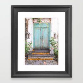 Turquoise Door Framed Art Print