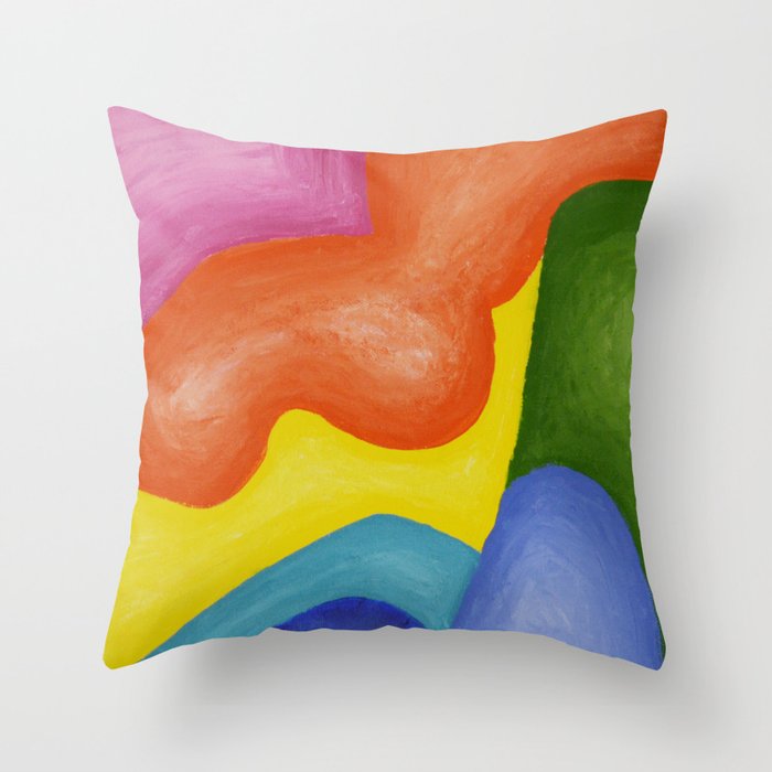 Abstracted Odd Shapes Throw Pillow
