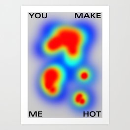 Heat Map Art Print | Phrase, Infra Red, Colorful, Graphicdesign, Gradient, Ombre, Abstract, Gift, Minimal, Soft 
