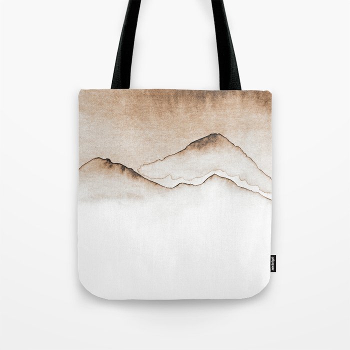 Monochrome Solitude Landscape Tote Bag