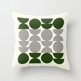 green dot geometrical pattern Throw Pillow